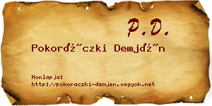 Pokoráczki Demjén névjegykártya